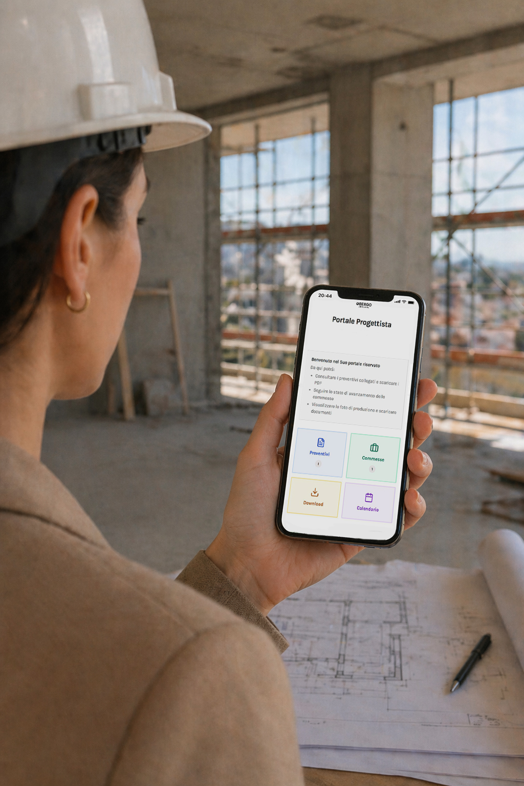 Dashboard Bergo Production HUB — area riservata partner