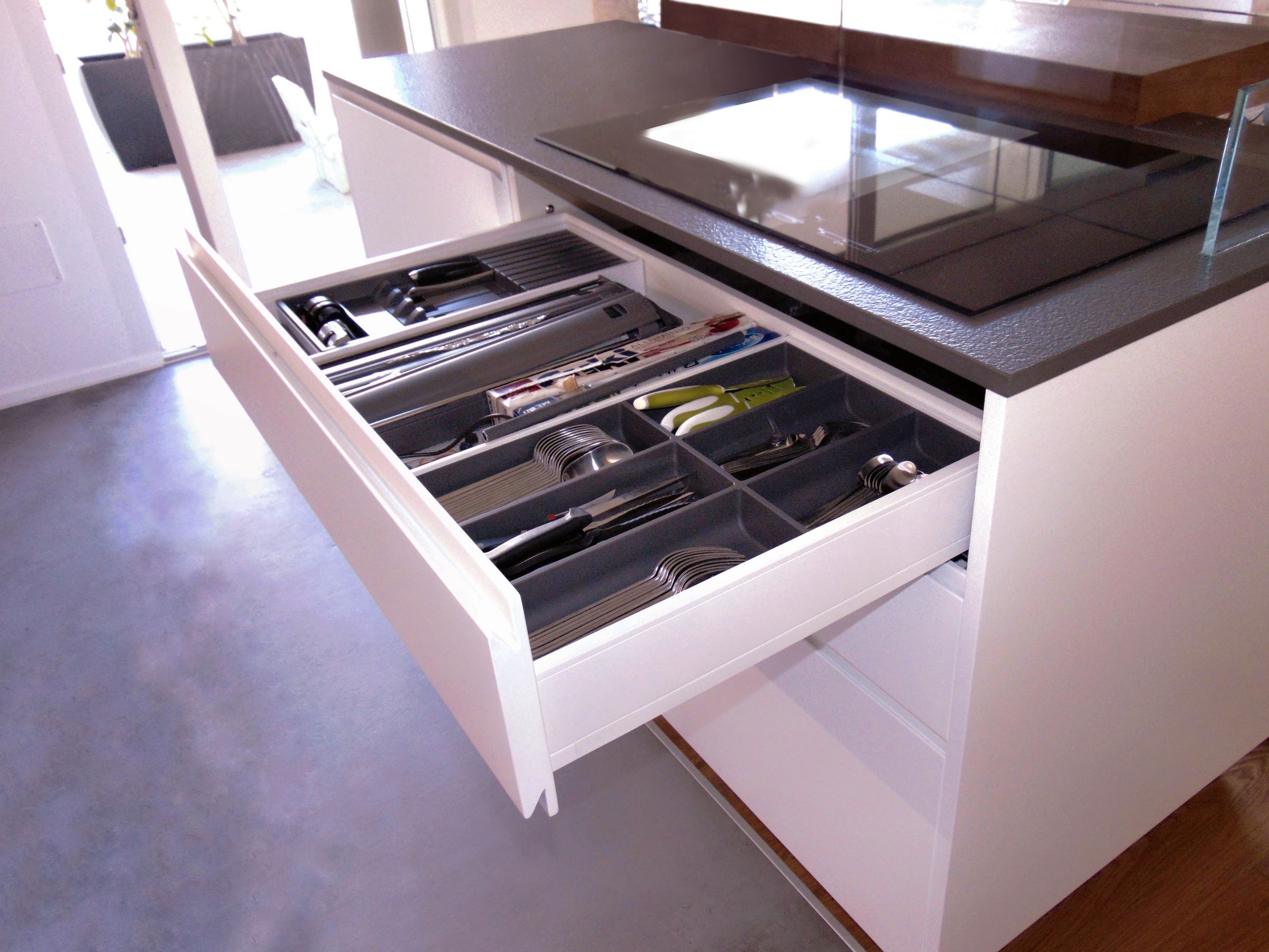 Cucina su misura con isola | Rovere & bianco — 